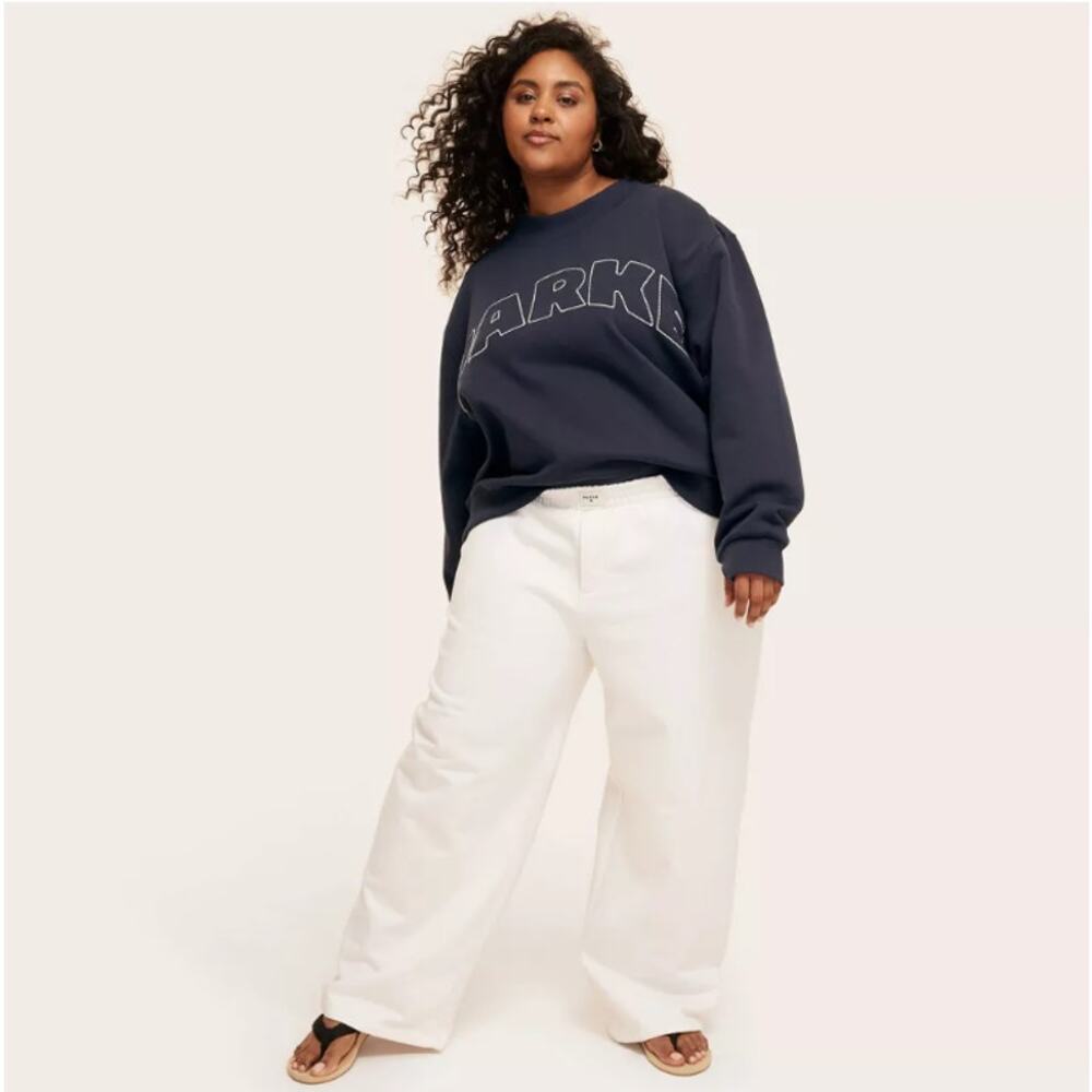 Parke x Target High-Rise Boxer Sweatpants Size 1X Cream New w Tags Target Drop